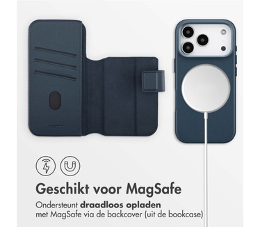 Accezz Leather Bookcase 2-in-1 met MagSafe