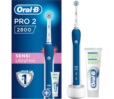 Oral-B Pro 2 2800 Elektrische Tandenborstel Powered By Braun + Gum Purify Tandpasta