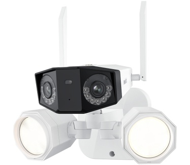Reolink Floodlight Series F750W - 4K Wi-Fi-camera met dubbele lens, 180° panoramisch zicht, krachtige schijnwerpers, 5/2,4GHz Wi-Fi
