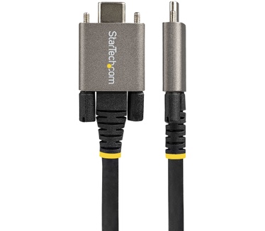 Startech.com 50cm Vergrendelbare USB-C Kabel met Zijschroef, 10Gbps, USB 3.1/3.2 Gen 2 Type-C Kabel, 100W (5A) Power Delivery Charging, DP Alt Mode, Dual Screw Lock, USB-C Charge/Sync Kabel