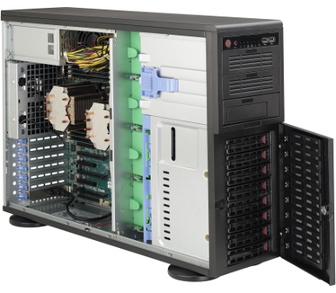 Supermicro 743AC-668B Full Tower Rack-Mountable Workstation / Server Case with 668W 80PLUS Platinum Power Supply