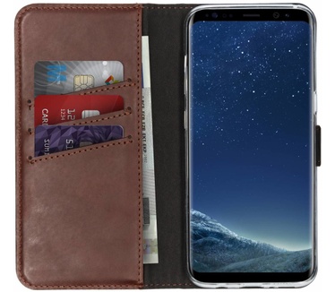 Selencia Echt Lederen Bookcase Samsung Galaxy S8