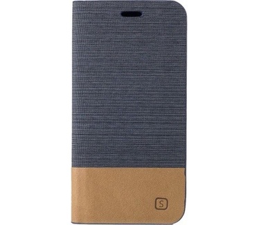 qMust Samsung Galaxy A3 (2017) Wallet Case - TPU frame - Dark Grey