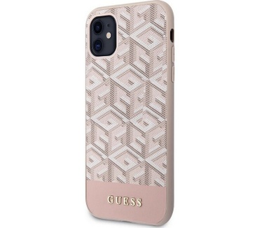 Guess G-Cube MagSafe Back Case Apple iPhone 11/XR (6.1") - Roze Roze