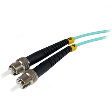 Startech.com 1m 10Gb Aqua ST/ST Duplex 50/125 Multimode LSZH Fiber Cable