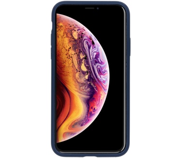 Accezz Liquid Silicone Backcover iPhone Xs / X - Blauw