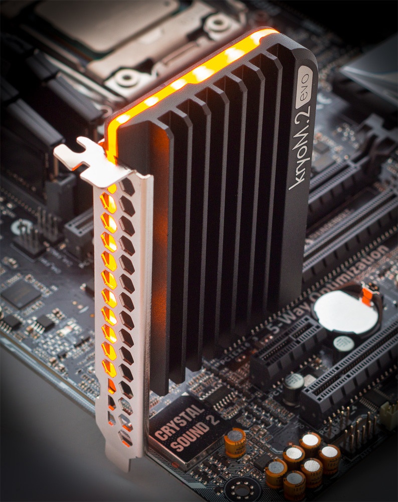 Aqua Computer Aquacomputer kryoM.2 evo PCIe 3.0/4.0 x4 Adapter f??r M.2