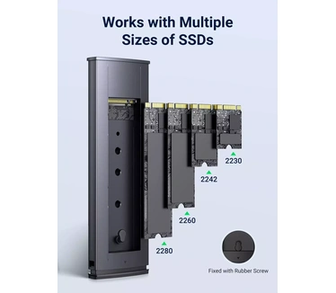 Ugreen Ugreen M.2 NVMe 10 Gbps SSD behuizing Antraciet