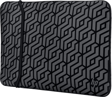HP 14" Neoprene Reversible Sleeve Grijs, Zwart