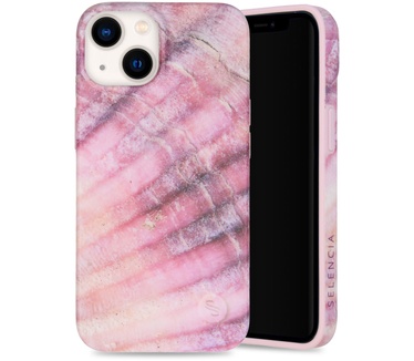 Selencia Aurora Fashion Backcover iPhone 14 - Duurzaam hoesje - 100% gerecycled - Ocean Shell Purple