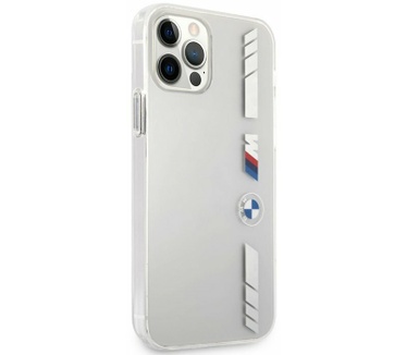 BMW M-Line Silver Stripes - iPhone 12/12 Pro (6.1") Transparant Transparant