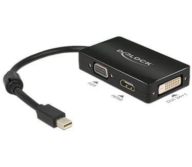 Delock 0.16m DisplayPort/VGA + HDMI + DVI
