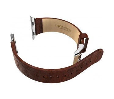 hoco Bamboo Lederen Watchband Apple Watch (38mm) - Brown