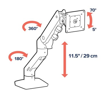 Ergotron HX Desk Monitor Arm Wit
