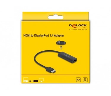 Delock Adapter HDMI-A male to DisplayPort female 8K Zwart