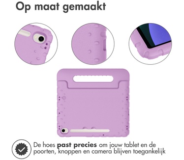 Accezz Kidsproof Backcover met handvat Samsung Galaxy Tab S9 / Tab S9 FE - Lila