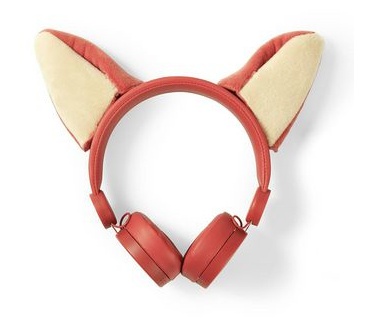 Nedis Bedrade Koptelefoon | 1,2 m Ronde Kabel | On-Ear | Afneembare Magnetische Oren | Franky Fox | Oranje