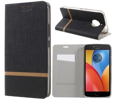 qMust Motorola Moto E4 Plus Wallet Case - TPU frame - Zwart