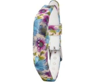 qMust Vervangende Armband voor Fitbit Flex 2 - blauwe bloemen