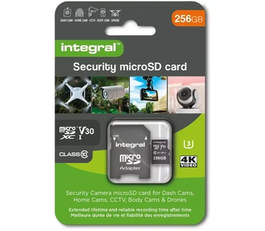 Integral MicroSD Card for dash/securitycam High Endurance 256GB