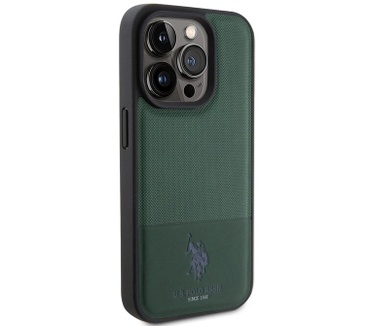 U.S. Polo Double Horse Mesh Back Case iPhone 15 Pro (6.1") Groen Groen