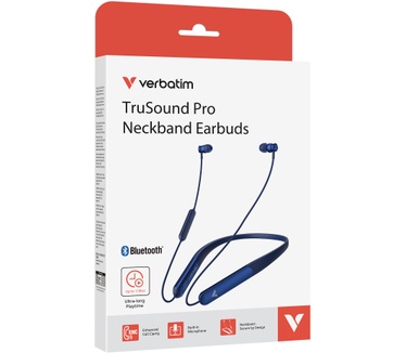 Verbatim TruSound Pro-oorstukjes met nekband Blauw