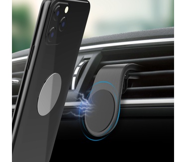Accezz Telefoonhouder auto - Universeel - Ventilatierooster - Magnetisch - Zwart