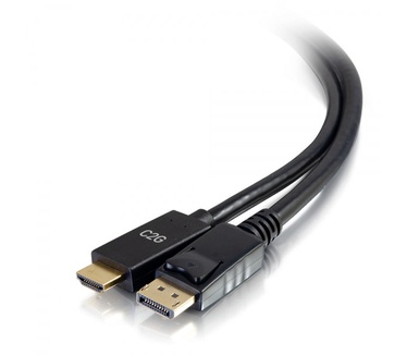 CablesToGo 10ft DisplayPort[TM] Mannelijk naar HDMI[R] Mannelijke Passieve Adapterkabel - 4K 30Hz