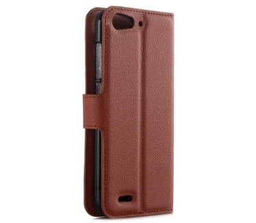 Kees Lederlook Portemonnee Hoesje ZTE Blade V6 - Bruin