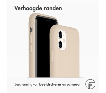 Accezz Liquid Silicone Backcover iPhone 11 - Stone (iPhone 11) Beige