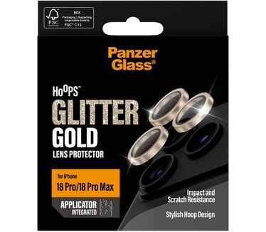 PanzerGlass PanzerGlass® Hoops® Camera Lens Protector Glitter Gold iPhone 2026 Pro | 2026 Pro Max