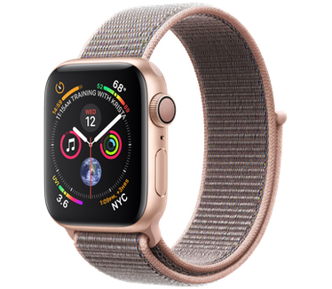 Apple Watch Series 4 (Geweven sportbandje, 40mm) Goud (Roze)