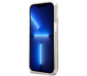 Guess Paisley Liquid Glitter Case - iPhone 13 Mini (5.4") - Goud Goud