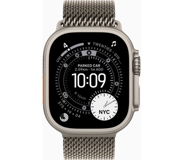 Apple Watch Ultra 3, Milanees bandje S, Titanium (Titanium)