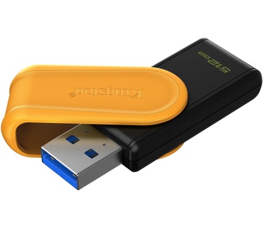 Kingston 512GB Portable USB 3.2 Gen 1 DataTraveler Exodia S (Black/Yellow)