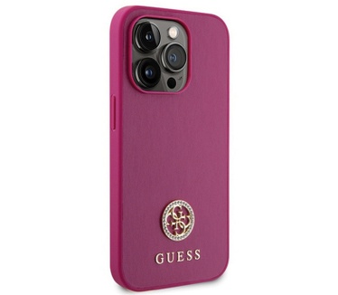 Guess 4G Metal Logo Back Case - iPhone 15 Pro Max (6.7") - Roze Roze