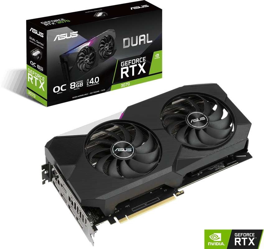 Asus DUAL GeForce RTX 3070 OC Edition Kenmerken Tweakers