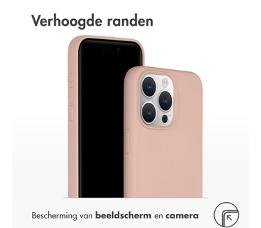 Accezz Liquid Silicone Backcover met MagSafe iPhone 15 Pro Max - Roze