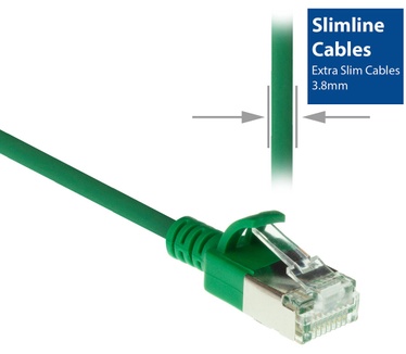 ACT DC7700 CAT6A U/FTP Slimline Patchkabel 0.5M Groen