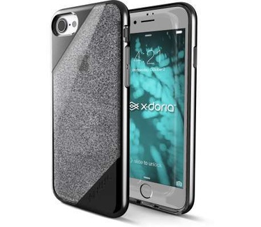 X-Doria Revel Lux Glitter Apple iPhone SE 2020 / iPhone 7/8 Hoesje - Glitter Black