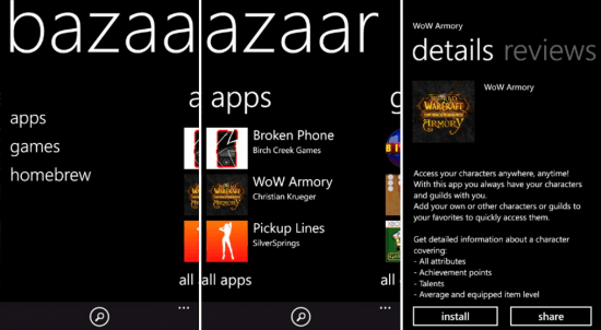 Windows Phone Bazaar