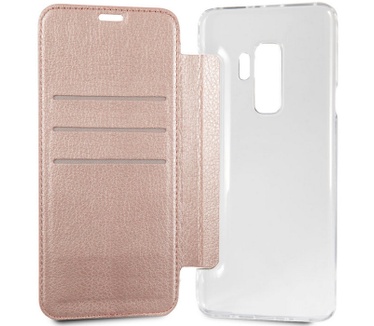Guess IriDescent Book Case voor Samsung Galaxy S9 Plus - Roségoud  Rosé Goud