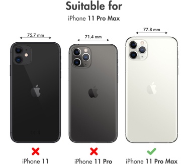 Selencia Echt Lederen Bookcase iPhone 11 Pro Max - Blauw