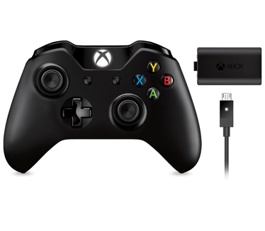 Microsoft Xbox One Wireless Controller met Play & Charge Kit Zwart, Xbox One