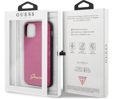 Guess Crocodile Hard Case Apple iPhone 11 Pro Max (6.5") - Roze  Roze