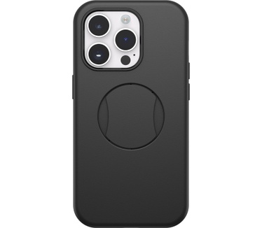 Otterbox OtterBox OtterGrip Symmetry hoes voor iPhone 14 Pro voor MagSafe, valbestendig, beschermhoes met ingebouwde grip, 3x getest volgens militaire standaard, antimicrobiële bescherming, Zwart