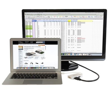 Startech.com A/V-reisadapter: 3-in-1 Mini DisplayPort naar VGA DVI- of HDMI-converter   wit