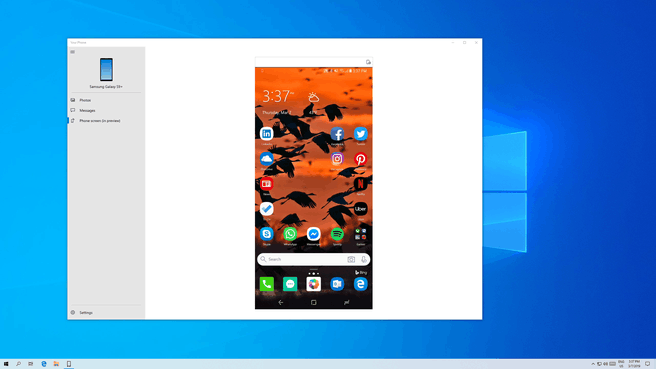 Microsoft Your phone Screen