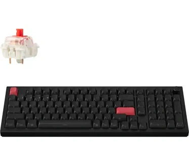 Keychron Q5 Max QMK, Knob, Gateron Jupiter Red, Qwerty US (Side-Printed), Zwart
