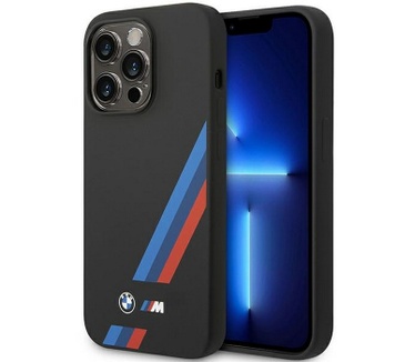 BMW M Silicone Back Case voor Apple iPhone 14 Pro (6.1") - Zwart Zwart